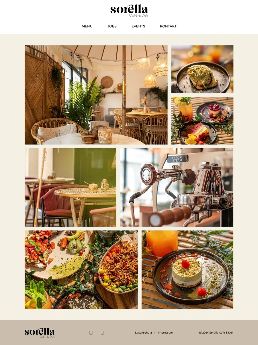 Alte Website von Sorella Gastro GmbH